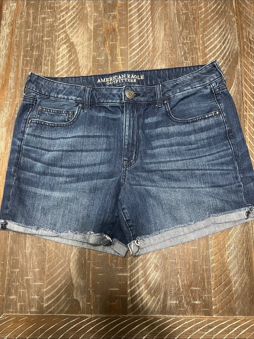 American Eagle Outfitters Indigo Washed Denim Cutoff Shorts